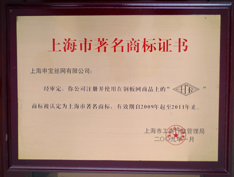 2009-2011年度上海市著名商标